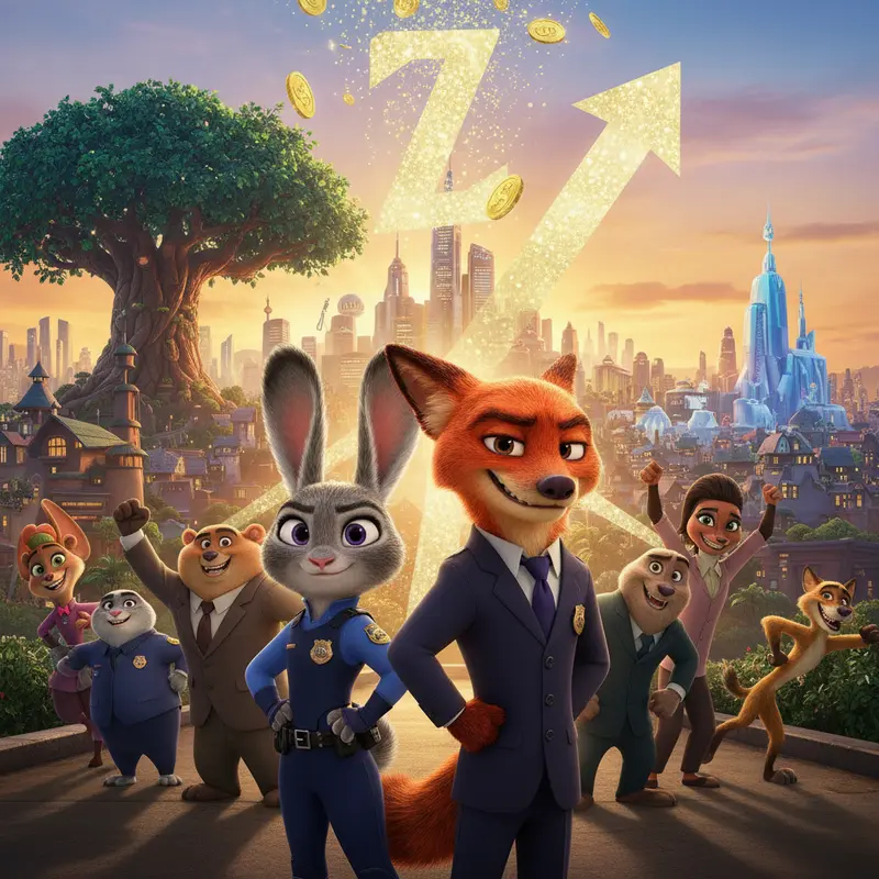 Judy Hopps and Nick Wilde in the bustling world of Zootopia.