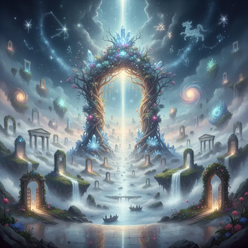 A creative representation of the afterlife’s ‘The Junction’ from the movie ‘Eternity.’