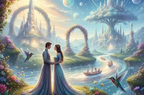 A romantic and fantastical scene from the movie 'Eternity.'