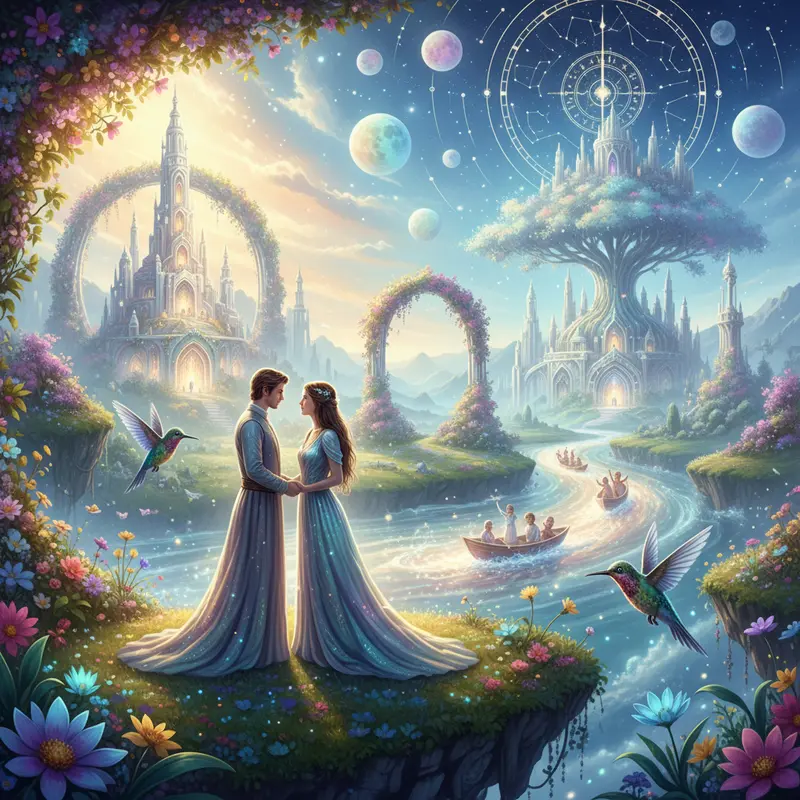 A romantic and fantastical scene from the movie 'Eternity.'