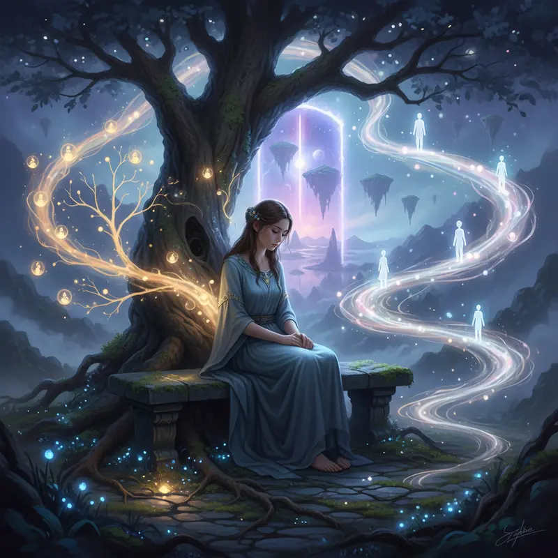 A creative representation of the afterlife’s ‘The Junction’ from the movie ‘Eternity.’