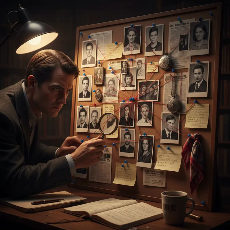 A dark-toned cityscape reflecting the new themes of ‘Knives Out 3’.